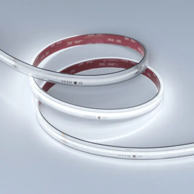 Светодиодная лента герметичная SPI-COB-PS-X378-14mm 24V White6000-PX63-BPT (7 W/m, IP67, 5m), ракурс 3