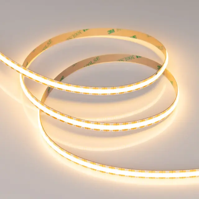 Светодиодная лента COB-X528-8mm 12V Warm2700 (11 W/m, IP20, CSP, 5m), ракурс 3