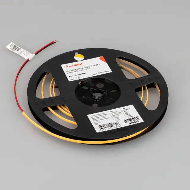 Светодиодная лента COB-X480-4mm 24V Warm2700 (4 W/m, IP20, CSP, 5m), ракурс 3