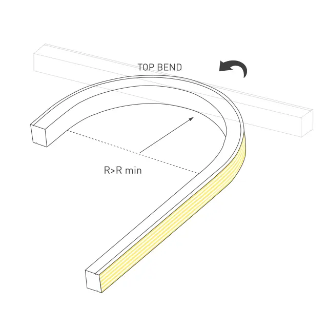 Гибкий неон SPI STARDUST-TOP-B60-30x20mm 12V RGB (12 W/m, IP65, 5m, wire x1), ракурс 4