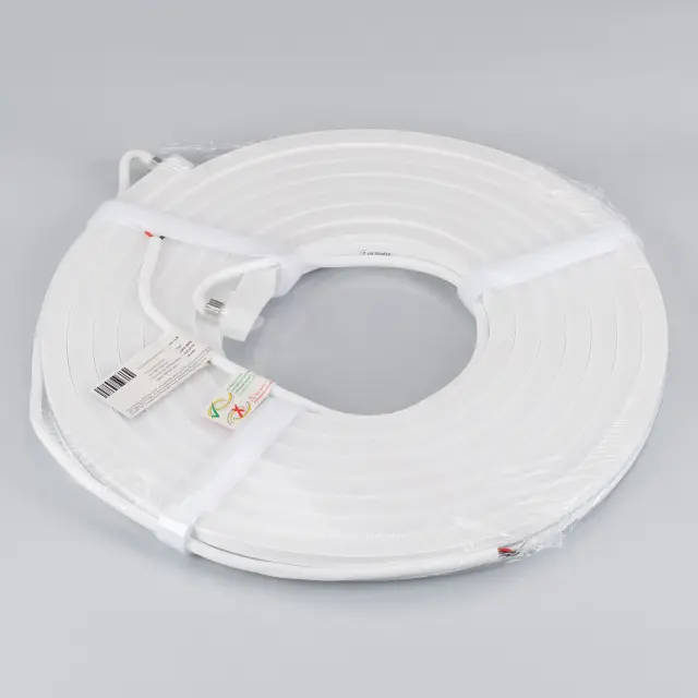 Гибкий неон MOONLIGHT-SIDE-A140-12x17mm 24V Warm2400 (9.6 W/m, IP67, 5m, wire x2), ракурс 3