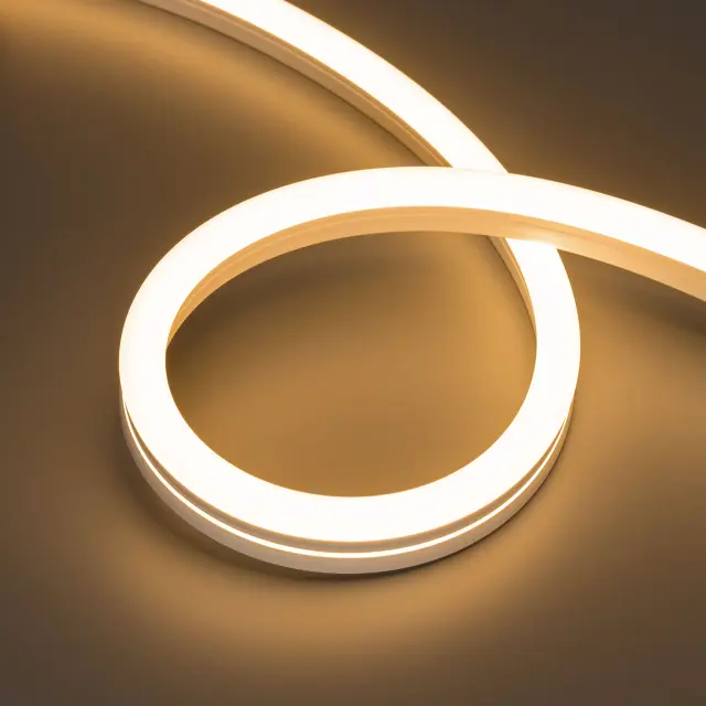 Гибкий неон MOONLIGHT-SIDE-A140-12x24mm 24V Warm2700 (9.6 W/m, IP68, 5m, wire x2)
