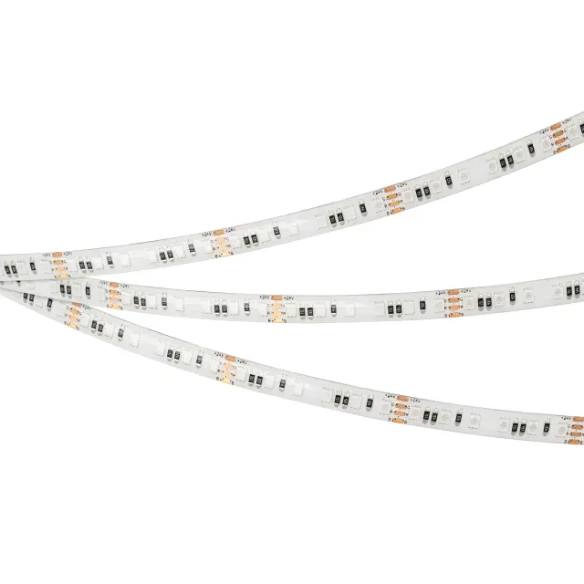 Светодиодная лента герметичная RTW-SE-A120-8mm 24V RGB (12 W/m, IP65, 2835, 5m), ракурс 2