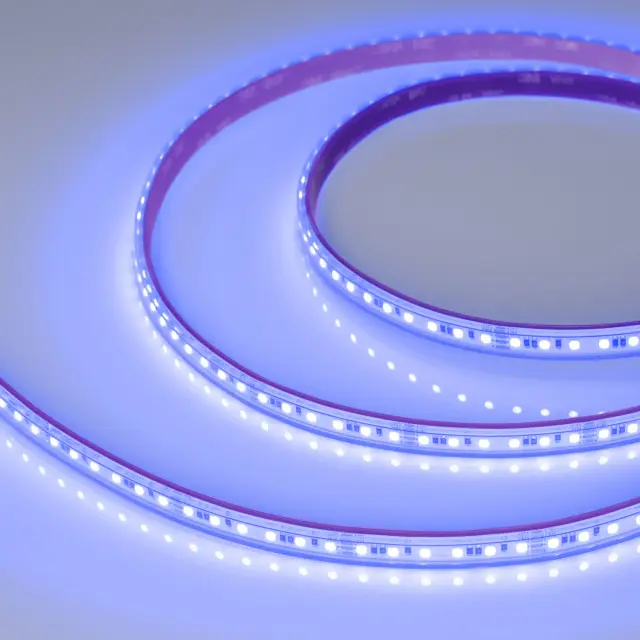Светодиодная лента герметичная RTW-PS-A120-10mm 24V RGB (12 W/m, IP67, 2835, 5m), ракурс 2