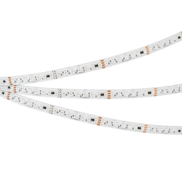 Светодиодная лента SPI-F140-10mm 24V RGB-PX7-BPT (22 W/m, IP20, 3535, 5m), ракурс 2