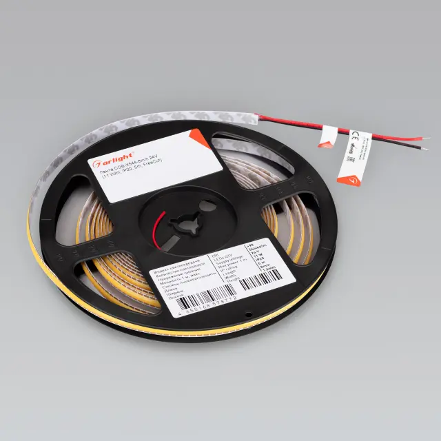 Светодиодная лента COB-X544-8mm 24V Warm3000 (11 W/m, IP20, 5m, FreeCut), ракурс 3