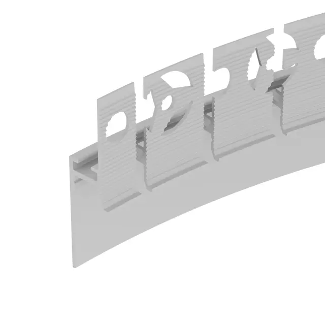 Профиль PLINTUS-FANTOM-BENT-H20-SIDE-2000 WHITE, ракурс 2