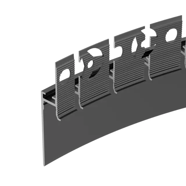 Профиль PLINTUS-FANTOM-BENT-H35-SIDE-2000 BLACK, ракурс 2