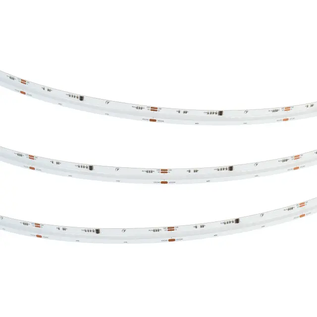 Светодиодная лента SPI-COB-X630-12mm 24V RGB-PX63 (11 W/m, IP20, 5m), ракурс 3