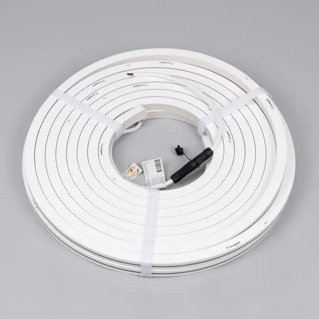 Гибкий неон MOONLIGHT-TOP-X280-16x16mm 24V Warm3000 (10 W/m, IP67, 15m, wire x1), ракурс 3