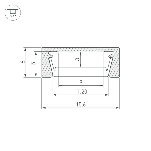 Профиль MIC-M-2000 ANOD BLACK, ракурс 4