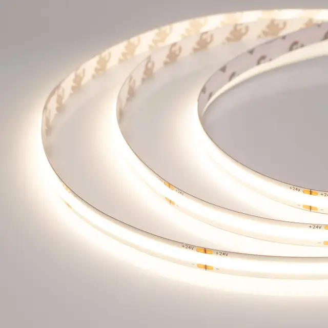 Светодиодная лента COB-X378-8mm 24V Warm3500 (11 W/m, IP20, 5m)