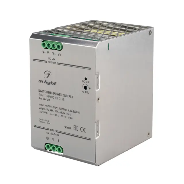 Блок питания ARV-DRP480-PFC-48 (48V, 10A, 480W)