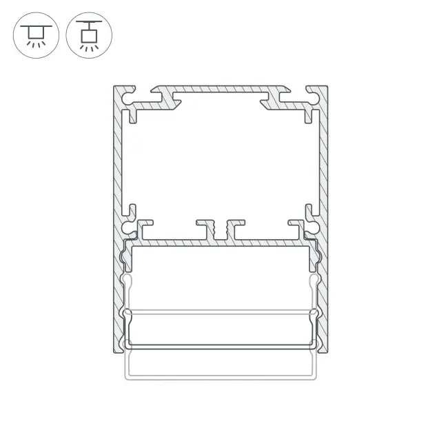 Профиль SL-LINE-4050-3L-2000 ANOD, ракурс 3