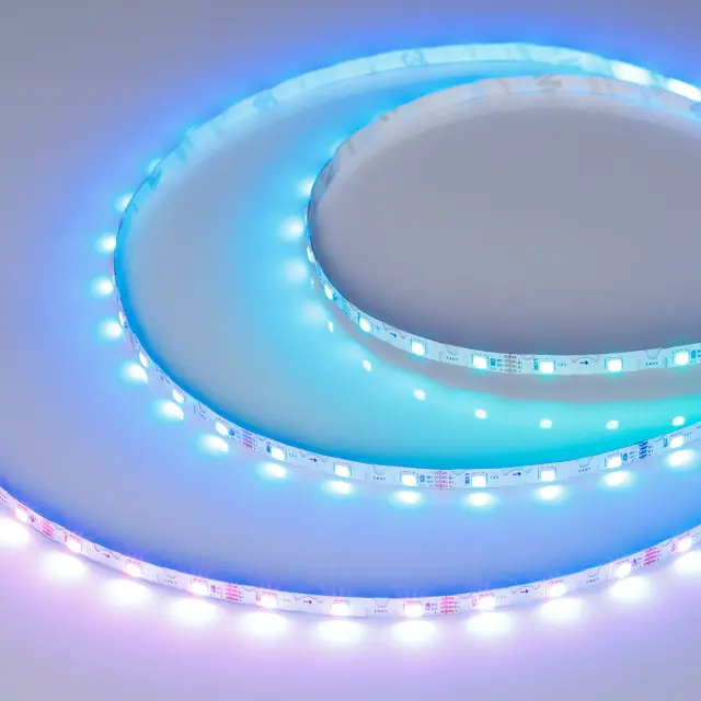 Светодиодная лента SPI-RZ-F60-6mm 12V RGB-PX1-BPT (7 W/m, IP20, 3535, 5m)