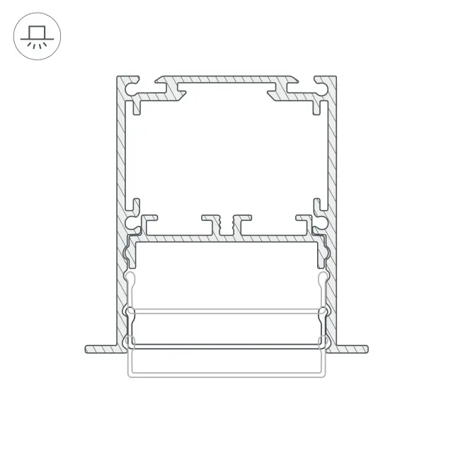 Профиль SL-LINIA52-3L-F-2000 ANOD BLACK, ракурс 3