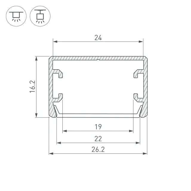 Профиль PLS-LOCK-H16-SMT-3000 ANOD, ракурс 3