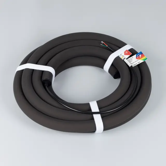 Гибкий неон SPI MOONLIGHT-BLACK-TOP-G180-D25mm 12V RGB-PX2 (21.6 W/m, IP65, 5m, wire x1), ракурс 3