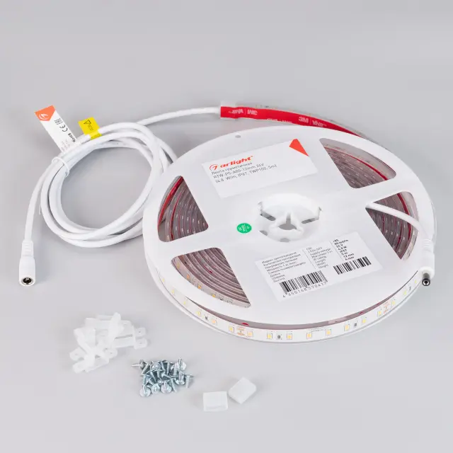Светодиодная лента герметичная RTW-PS-A80-12mm 24V Warm3500 (4.8 W/m, IP67, TWP100, 5m), ракурс 2