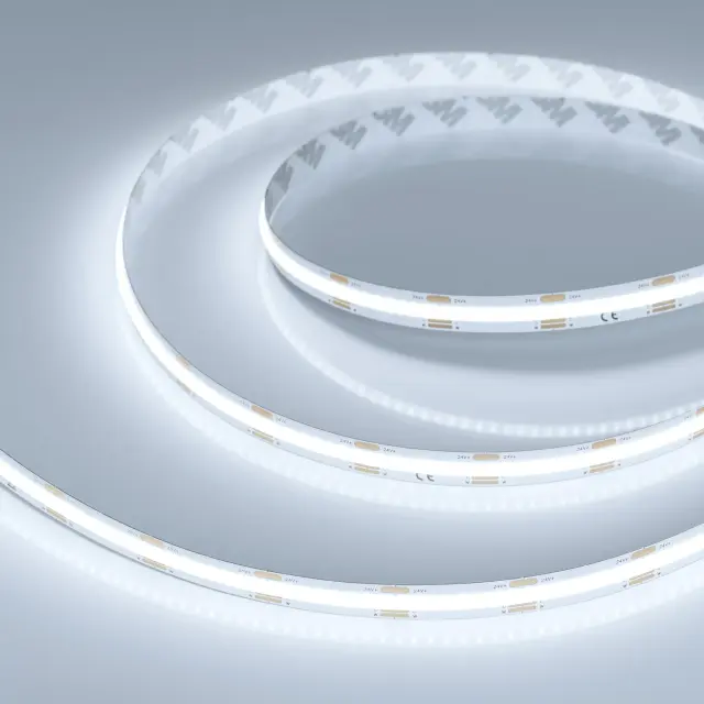 Светодиодная лента COB-X576-10mm 24V White-MIX (9.6 W/m, IP20, 5m), ракурс 2