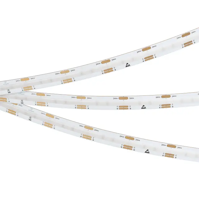 Светодиодная лента COB-X576-10mm 24V White-MIX (9.6 W/m, IP20, 5m), ракурс 4