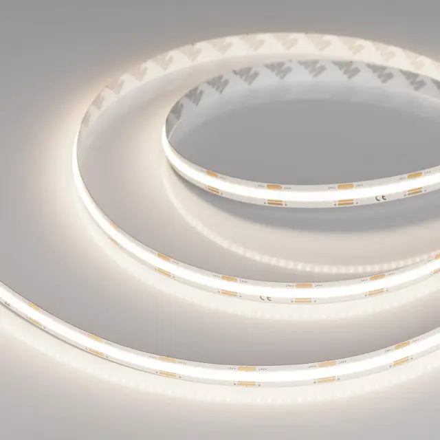 Светодиодная лента COB-X576-10mm 24V White-MIX (9.6 W/m, IP20, 5m), ракурс 5