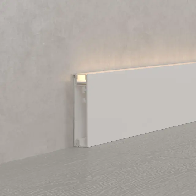 Профиль PLINTUS-H55-2000 WHITE, ракурс 5