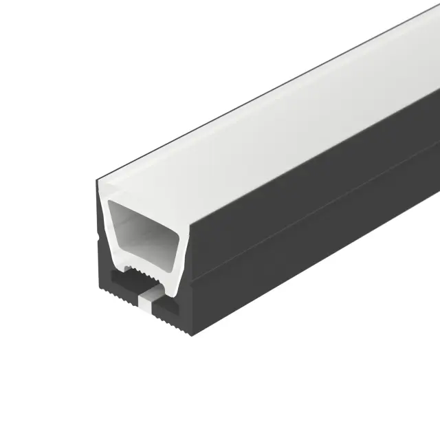 Силиконовый профиль WPH-FLEX-1616-TOP-S11-5m BLACK, ракурс 2