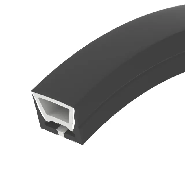 Силиконовый профиль WPH-FLEX-1616-TOP-S11-5m FULL BLACK