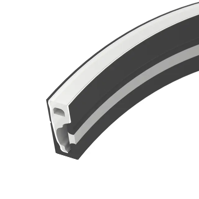 Силиконовый профиль WPH-FLEX-0616-SIDE-S9-5m BLACK
