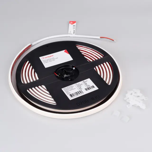 Светодиодная лента герметичная COB-PW-X480-10mm 24V White6000 (10 W/m, IP66, 5m), ракурс 2