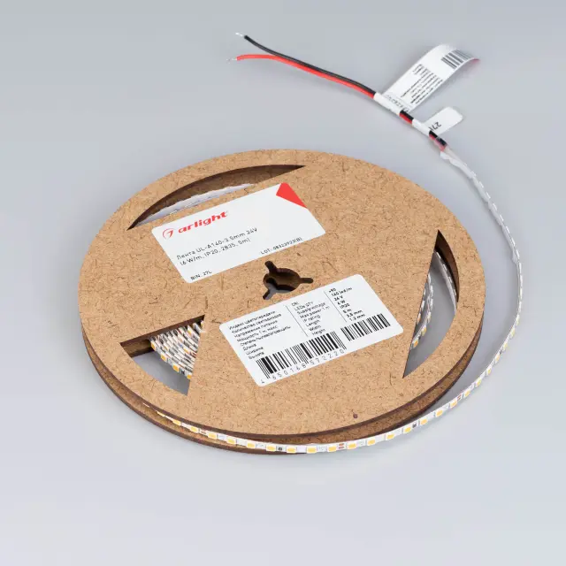 Светодиодная лента UL-A140-3.5mm 24V Warm3000 (6 W/m, IP20, 2835, 5m), ракурс 2