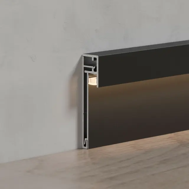 Профиль PLINTUS-H54B-2000 BLACK, ракурс 4