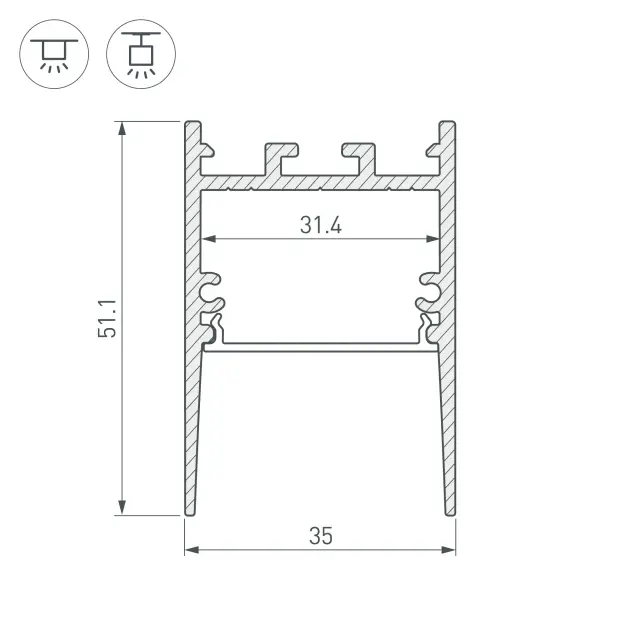 Профиль SL-COMFORT-3551-2000 BLACK, ракурс 4