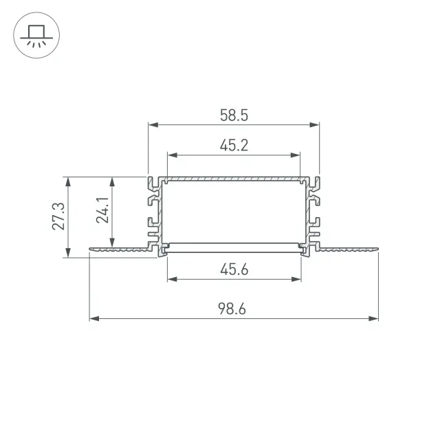 Профиль FANTOM-BENT-W49-SIDE-2000 ANOD, ракурс 3