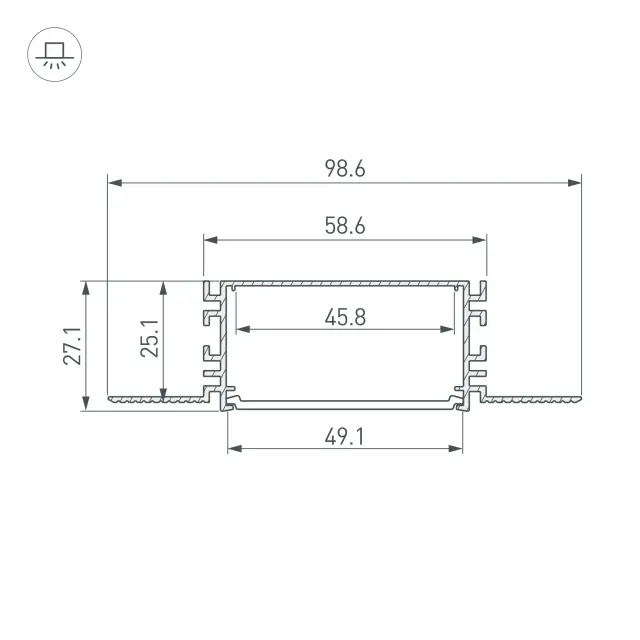 Профиль FANTOM-W49-2000 ANOD, ракурс 4