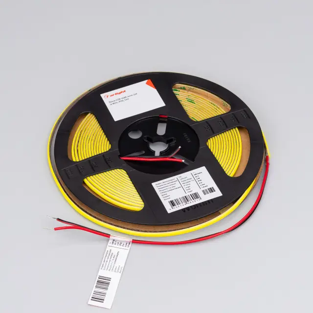 Светодиодная лента COB-X480-4mm 24V Yellow Volt (4 W/m, IP20, 5m), ракурс 3