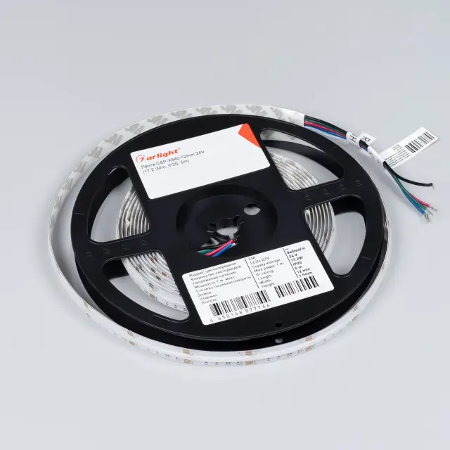 Светодиодная лента CSP-X840-12mm 24V RGBW-White (17.2 W/m, IP20, 5m), ракурс 4
