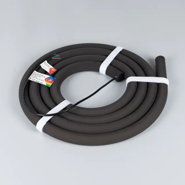 Гибкий неон MOONLIGHT-BLACK-SIDE-G280-D25mm 24V RGB 360deg (14.4 W/m, IP65, 3m, wire x1), ракурс 5