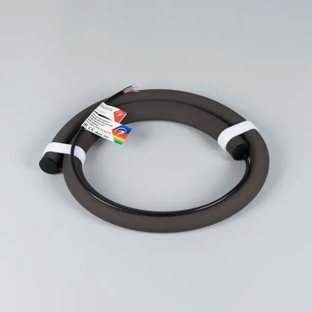 Гибкий неон MOONLIGHT-BLACK-TOP-G280-D25mm 24V RGB 360deg (14.4 W/m, IP65, 1m, wire x1), ракурс 5