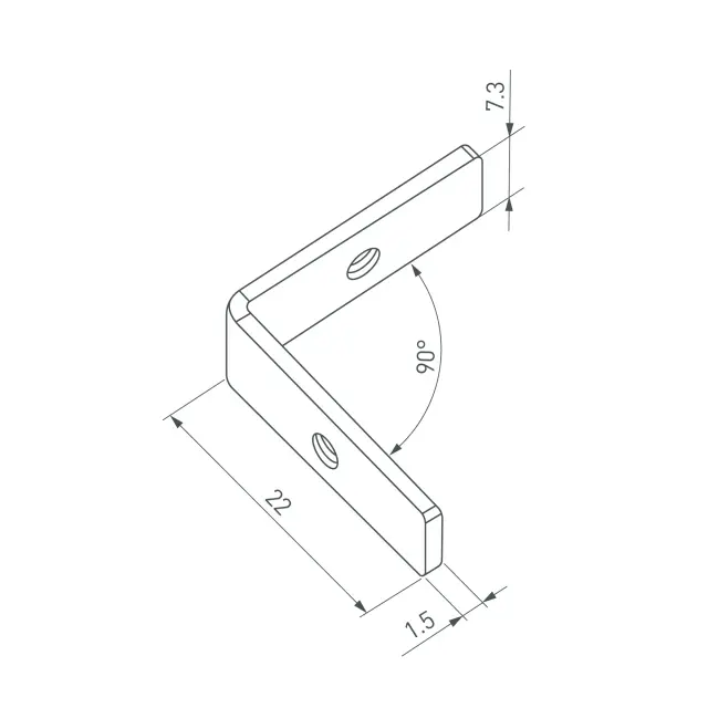 Соединитель профиля FANTOM-W49-90L Set, ракурс 2