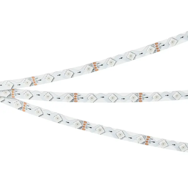Светодиодная лента SPI-RZ-B60-8mm 12V RGB-PX1-BPT (9 W/m, IP20, 5060, 5m), ракурс 4
