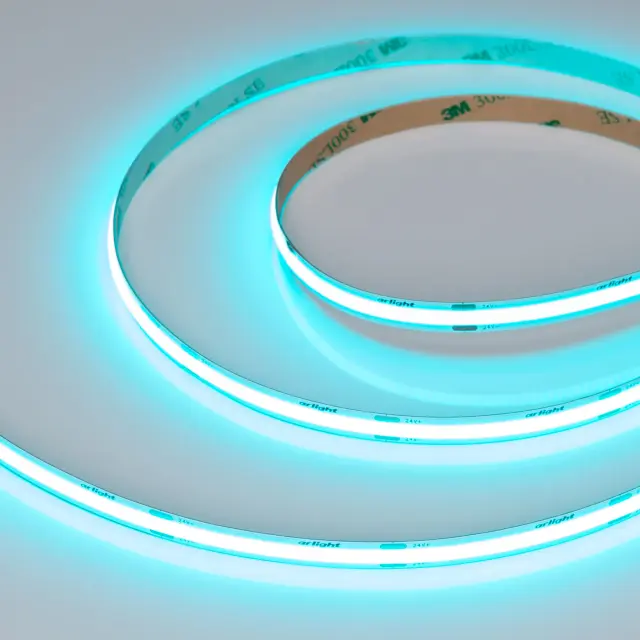 Светодиодная лента COB-X480-8mm 24V Aquamarine (8 W/m, IP20, 5m)