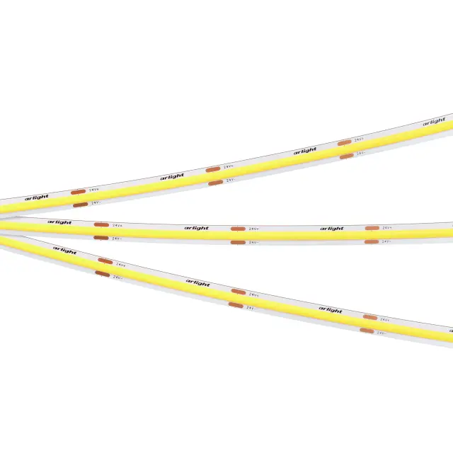Светодиодная лента COB-X480-8mm 24V Yellow Volt (8 W/m, IP20, 5m), ракурс 3