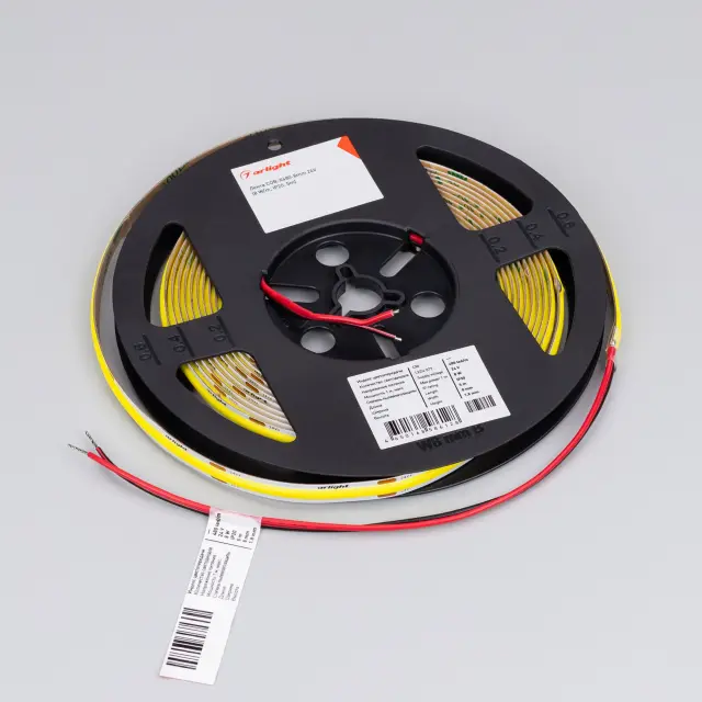 Светодиодная лента COB-X480-8mm 24V Yellow Volt (8 W/m, IP20, 5m), ракурс 4
