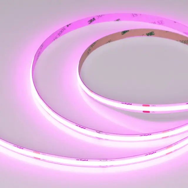 Светодиодная лента COB-X480-8mm 24V Magenta (8 W/m, IP20, 5m)