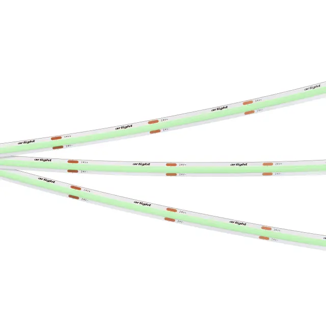 Светодиодная лента COB-X480-8mm 24V Emerald (8 W/m, IP20, 5m), ракурс 3