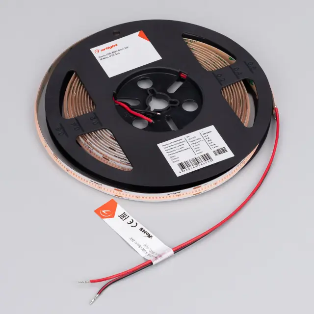 Светодиодная лента COB-X480-8mm 24V Violet (8 W/m, IP20, 5m), ракурс 4