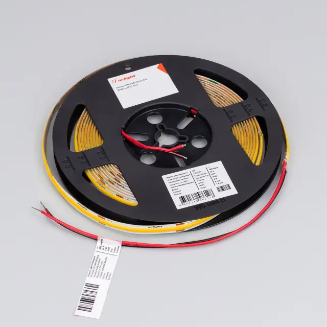 Светодиодная лента COB-X480-8mm 24V Gold (8 W/m, IP20, 5m), ракурс 3