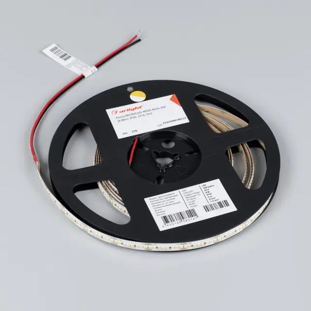Светодиодная лента MICROLED-M320-8mm 24V Warm2700 (8 W/m, IP20, 2216, 5m), ракурс 3